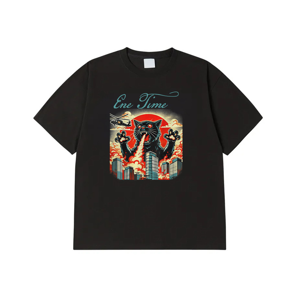 Catzilla Cat Japanese Art Funny Cat Gifts T-Shirt