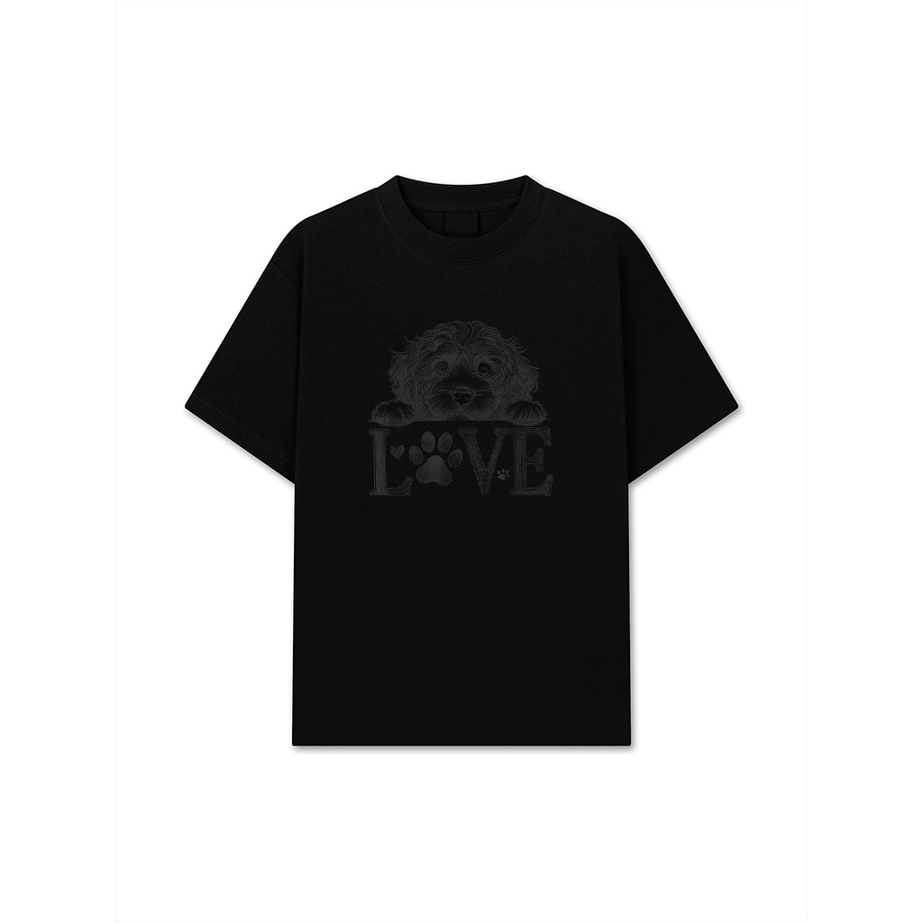Cavapoo Dog Love Paw Design T-Shirt