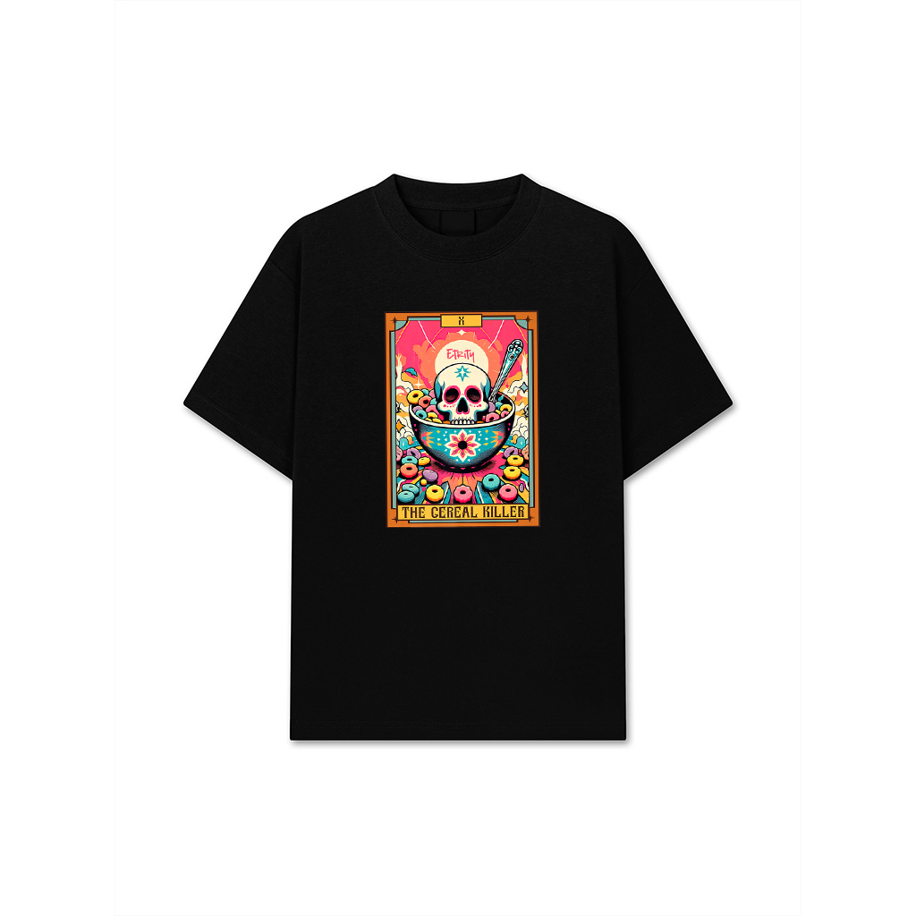 Cereal Lover Breakfast Foodie The Cereal Kiler Tarot Card Premium T-Shirt