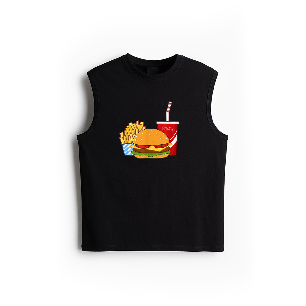 Cheeseburger Fries Soda Fast Food Meal Tank Top