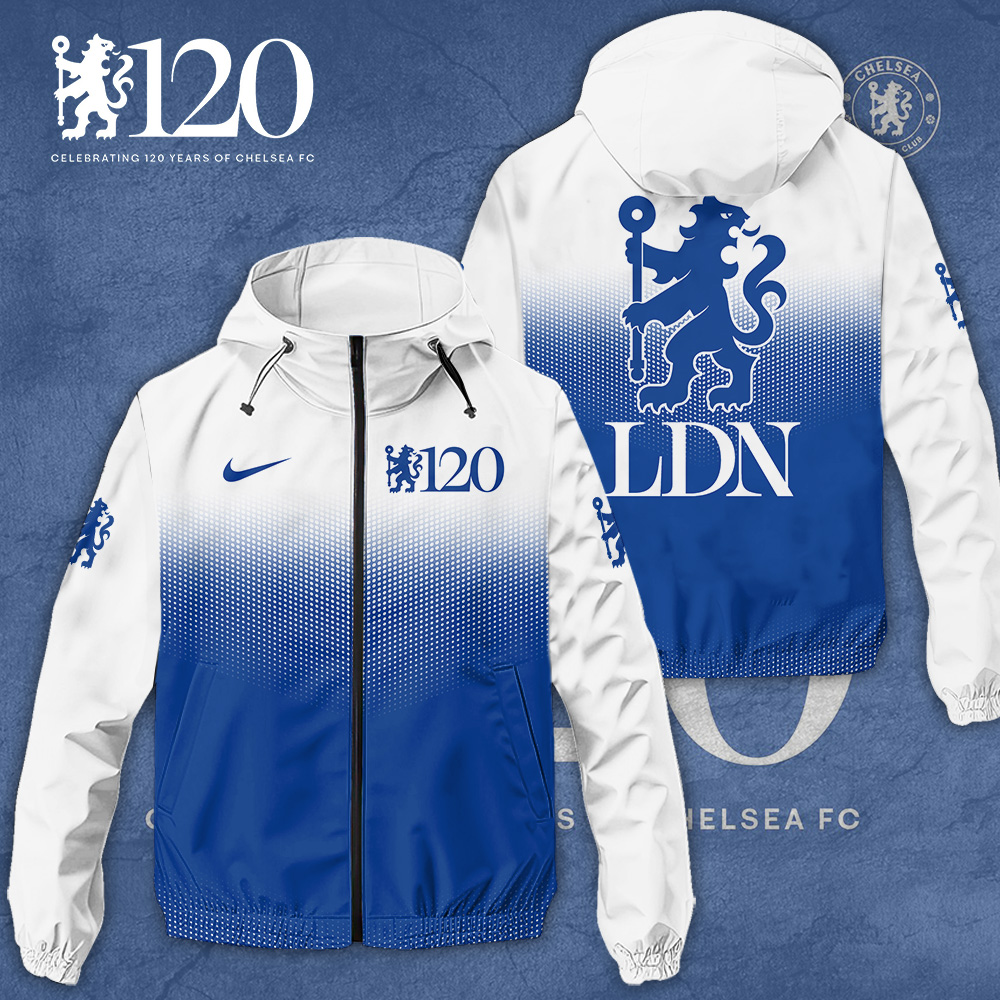 Chelsea EPL Style Windbreaker Jacket For Fans EPL Style Windbreaker Jacket For Fans