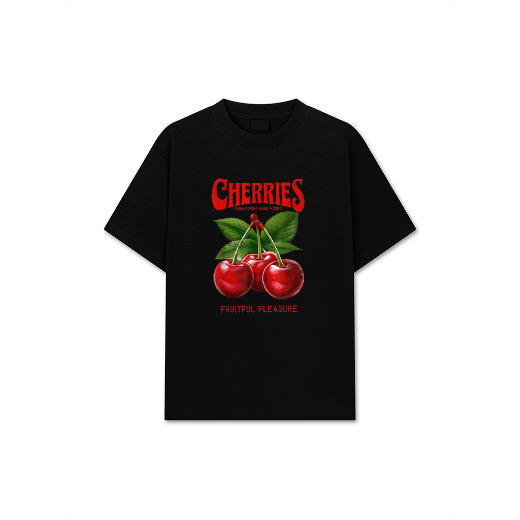 Cherries Hand Picked Fruitful Pleasure Vintage Cherry Design T-Shirt 26-06-2025