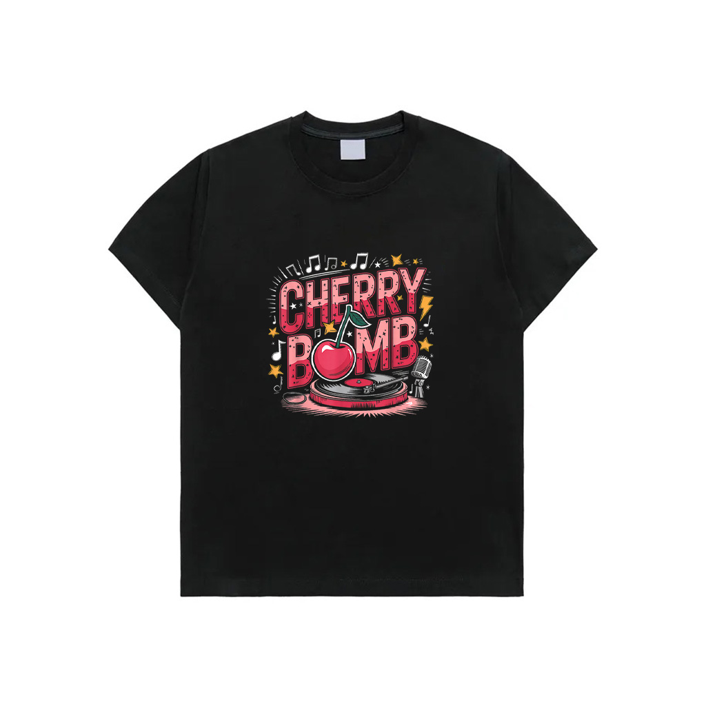 Cherry Bomb Tshirt Women Men Cherries Roller Derby Retro 70S T-Shirt