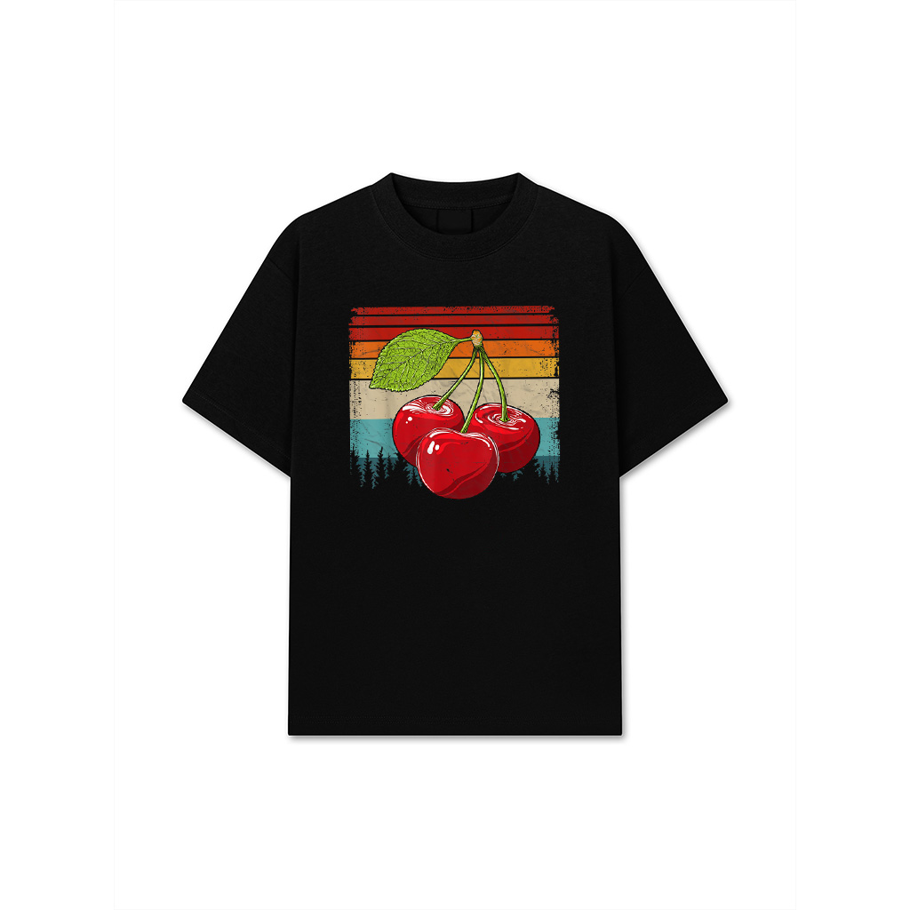 Cherry Fruit Vintage Distressed Retro Style Cool Cherry T-Shirt 26-06-2025