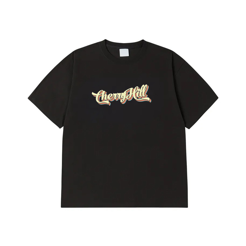 Cherry Hill Tshirt Retro Art Baseball Font Vintage T-Shirt