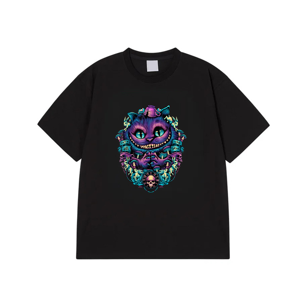 Cheshire CaT-Shirt Alice In Wonderland Graphic T-Shirt