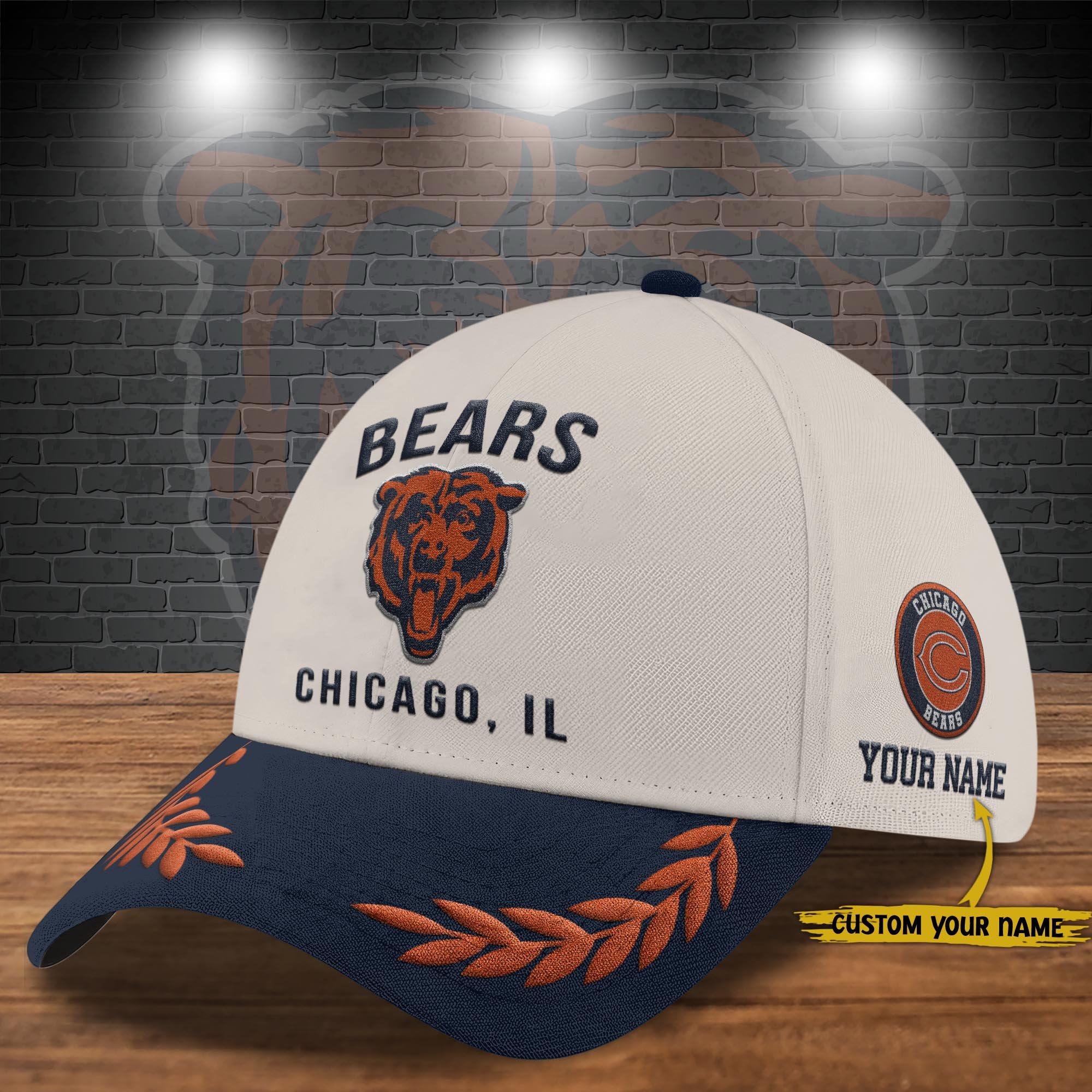 Chicago Bears Cap New 2025 Version Custom Your Name, Sport Team Cap, Sport Gift For Fans