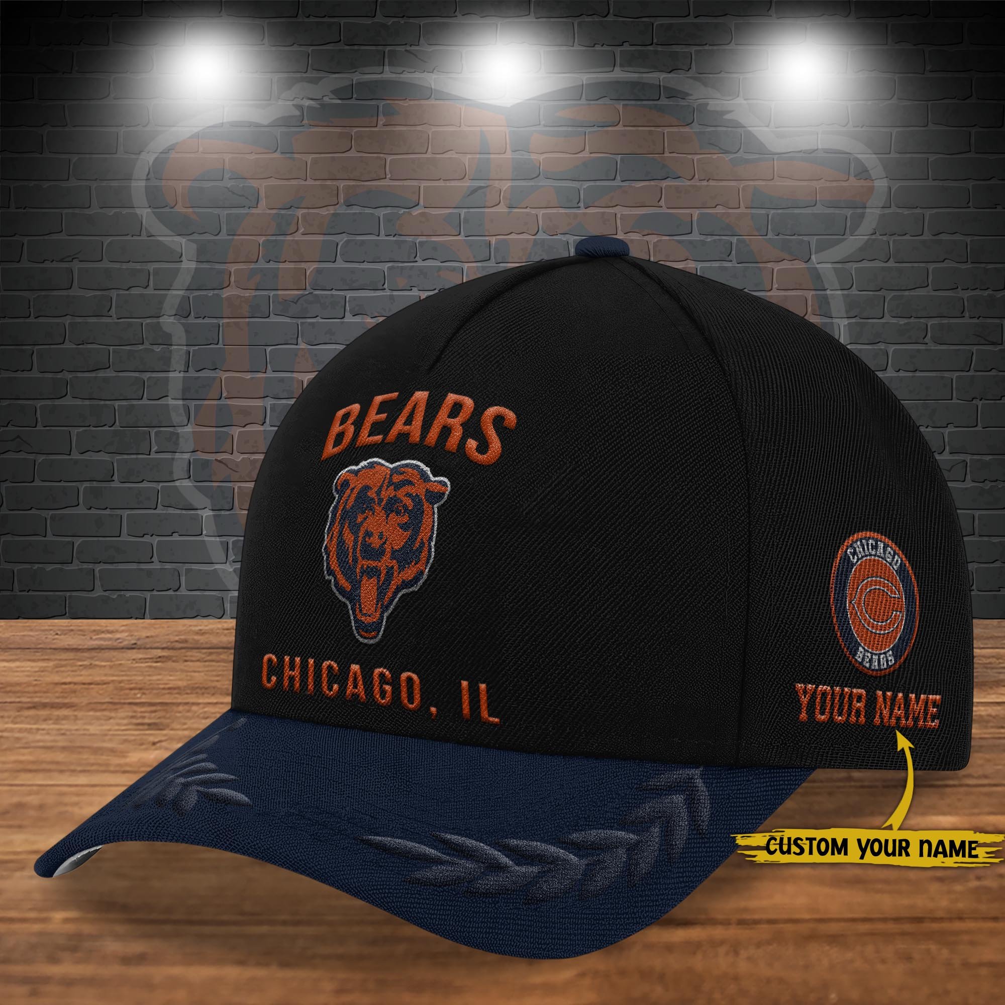 Chicago Bears Cap New 2025 Version Custom Your Name, Sport Team Cap, Sport Gift For Fans