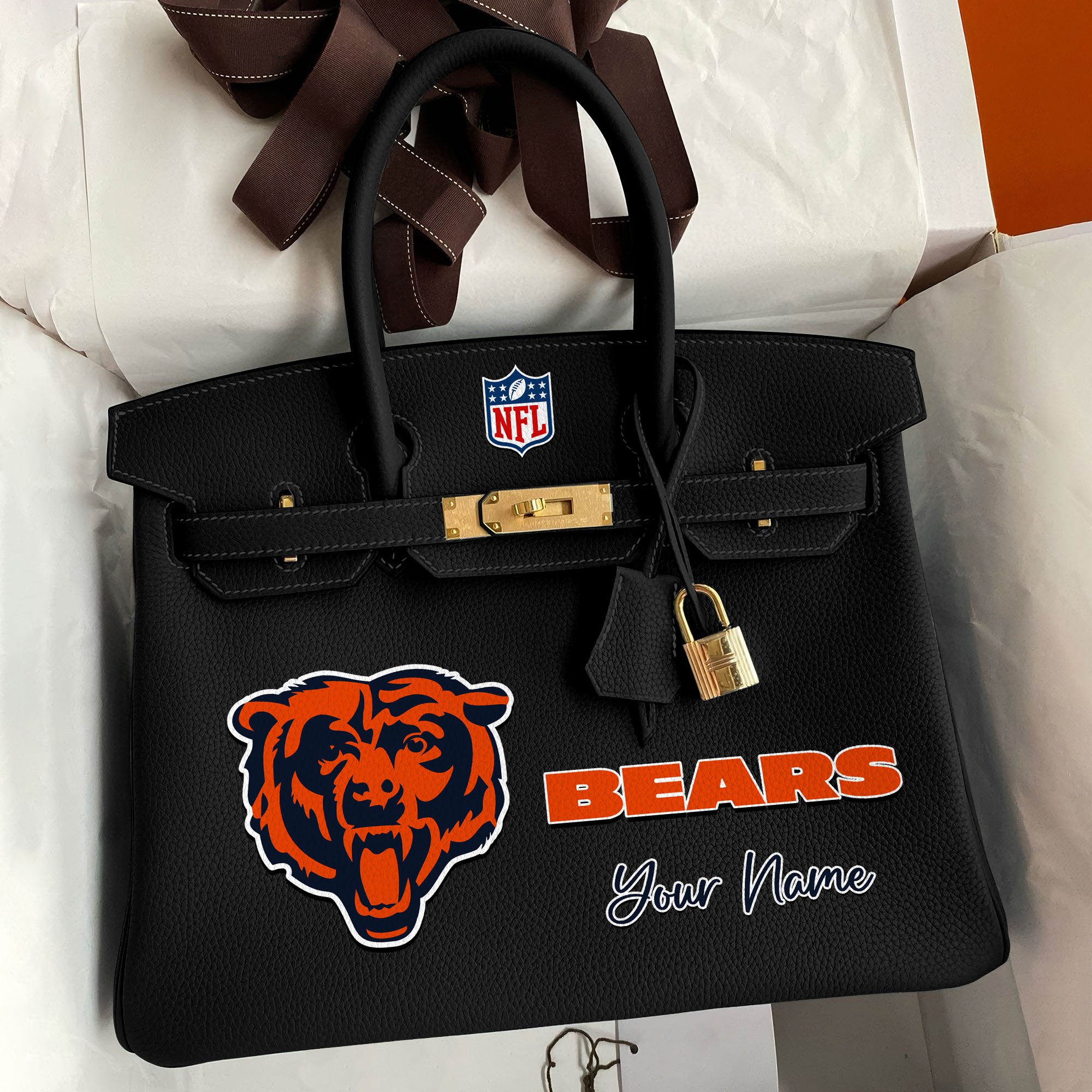 Chicago Bears Deluxe Handbag For Women Custom Your Name 2025 Versions, Sport Deluxe Handbag