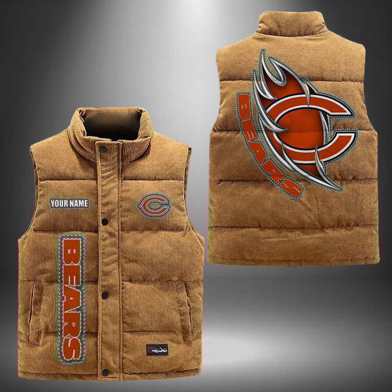 Chicago Bears NFL Personalized Puffer Jacket For Fan