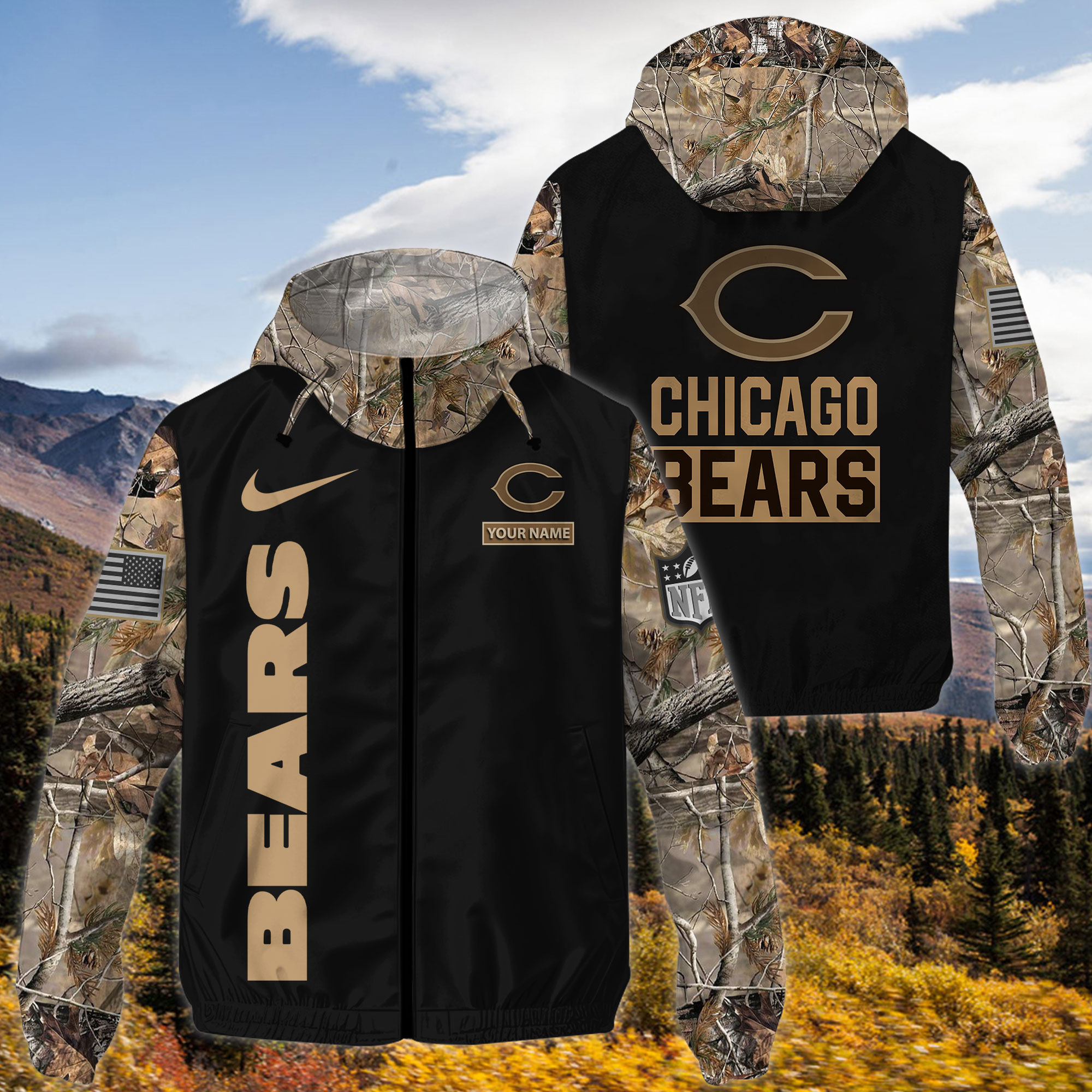 Chicago Bears NFL Personalized Style Windbreaker Jacket For Fans