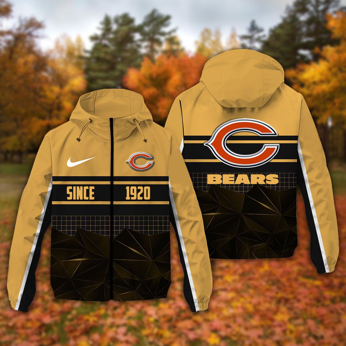 Chicago Bears NFL Personalized Windbreaker Jacket For Fan