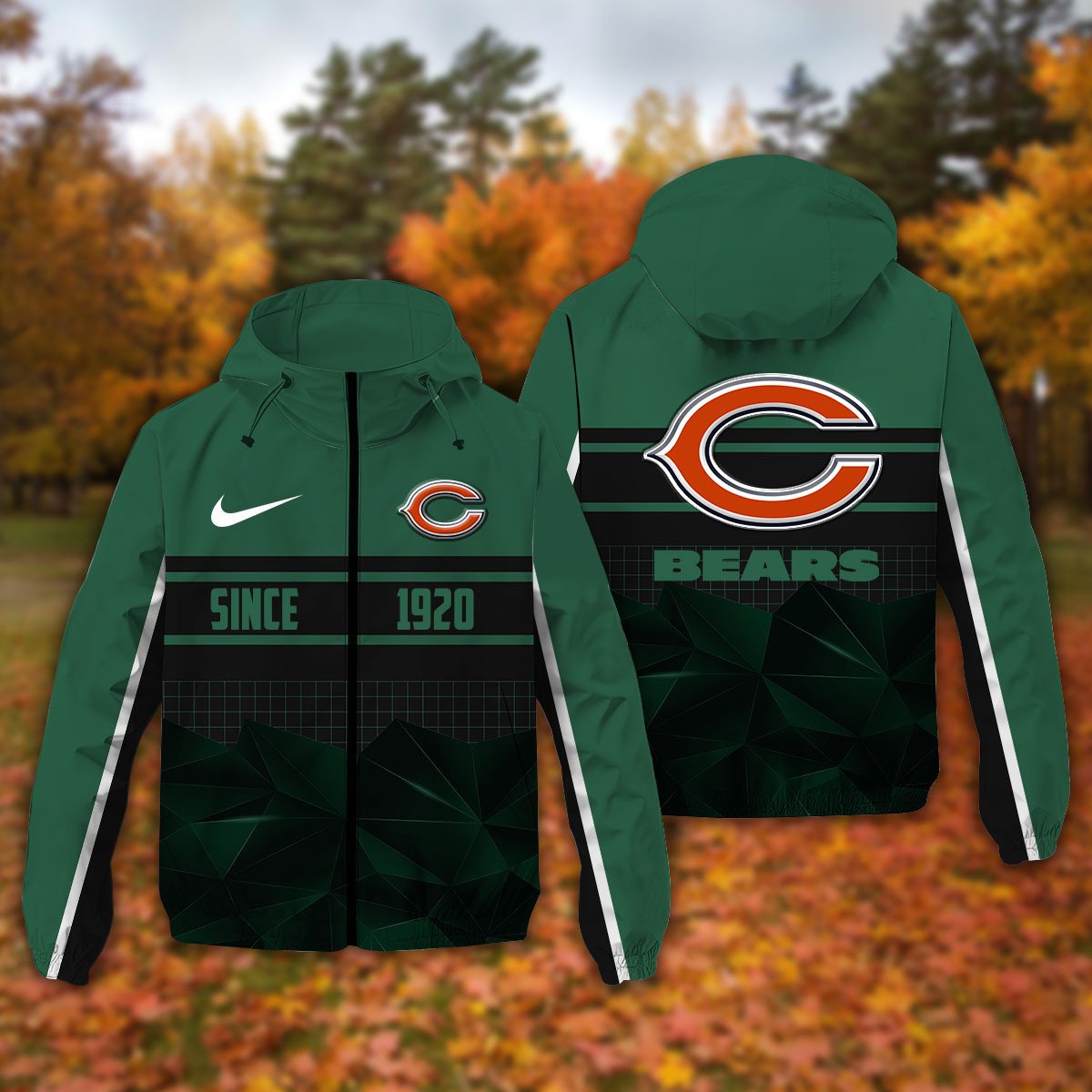 Chicago Bears NFL Personalized Windbreaker Jacket For Fan