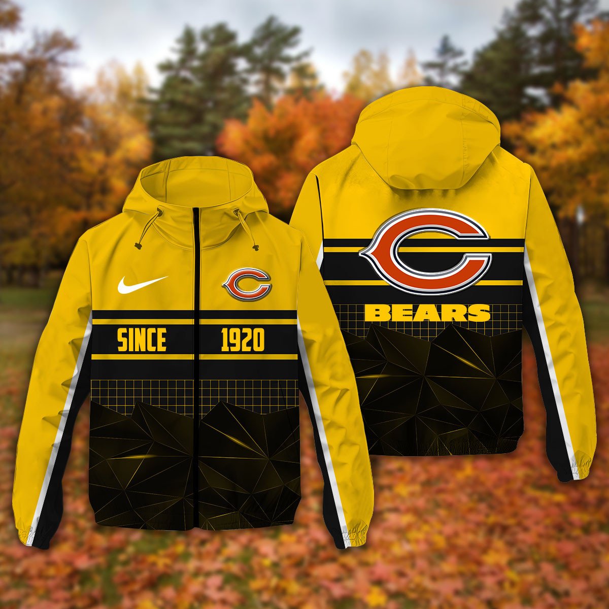 Chicago Bears NFL Personalized Windbreaker Jacket For Fan