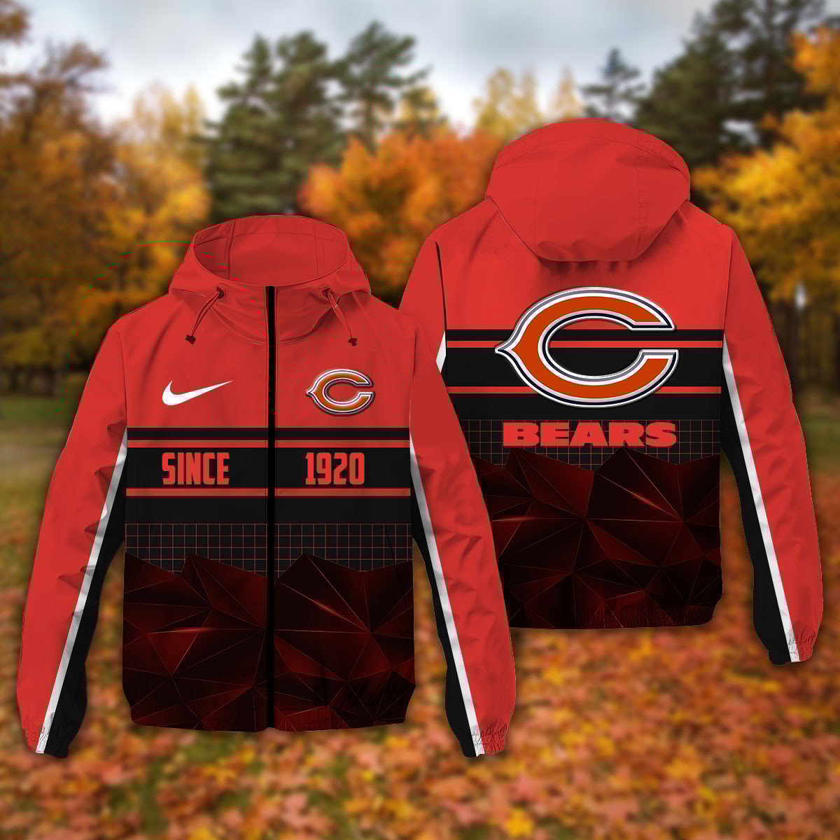 Chicago Bears NFL Personalized Windbreaker Jacket For Fan