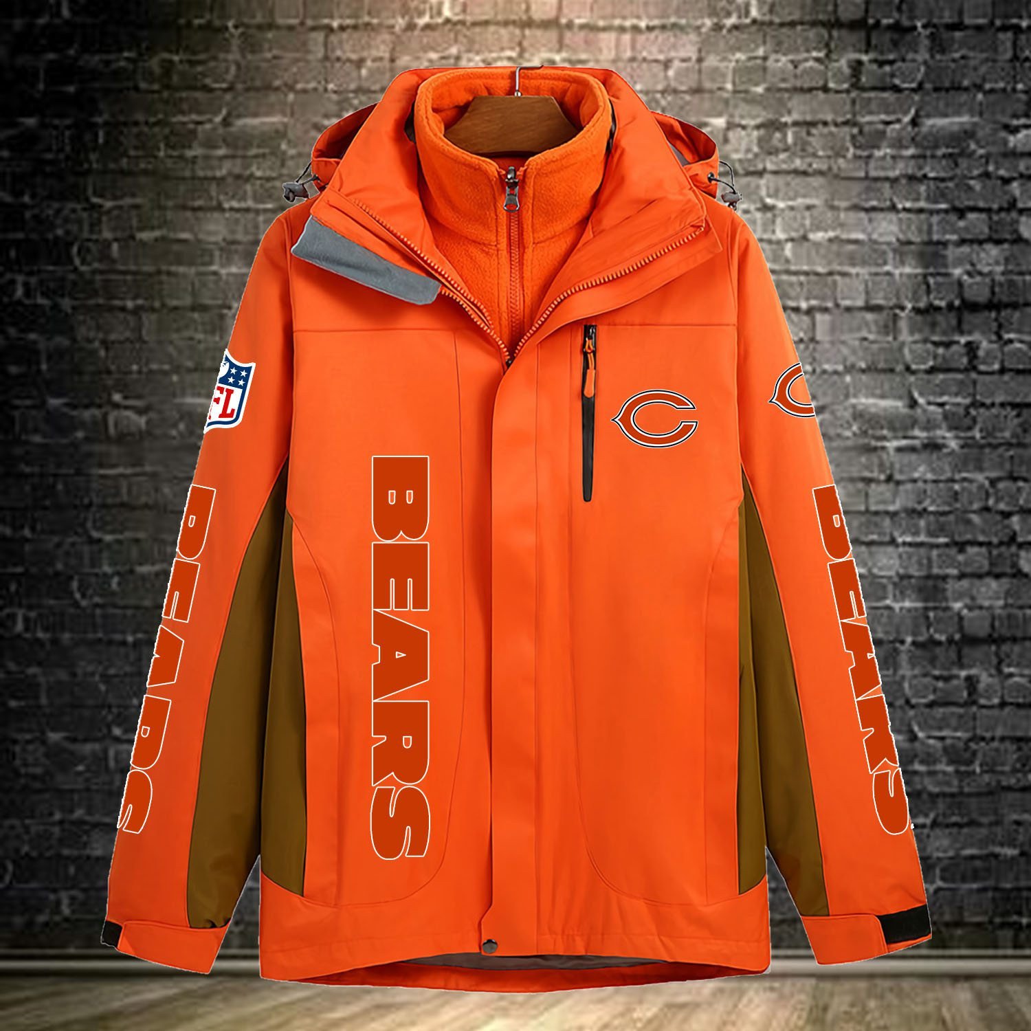 Chicago Bears NFL Personalized Windbreaker Jacket For Fan