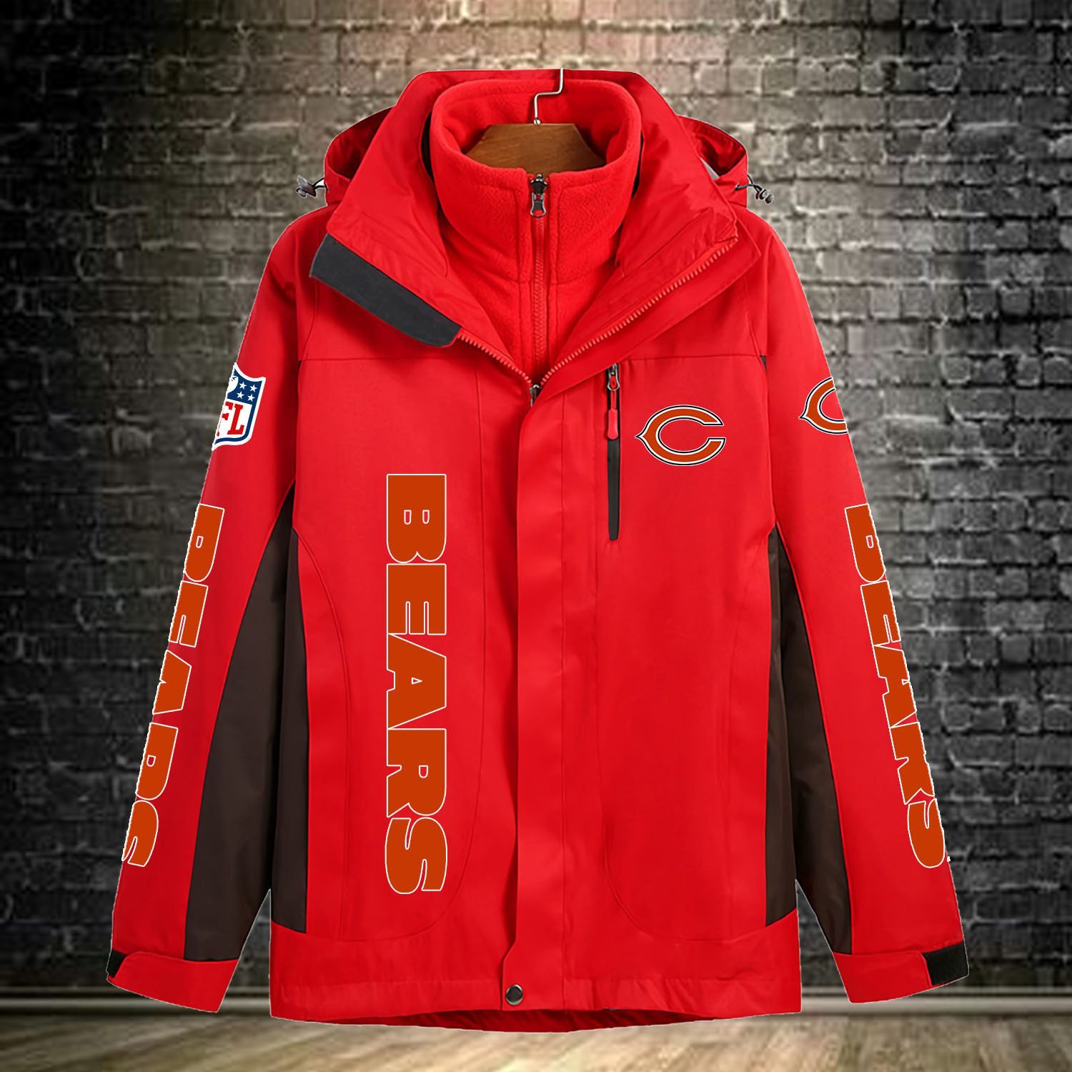 Chicago Bears NFL Personalized Windbreaker Jacket For Fan