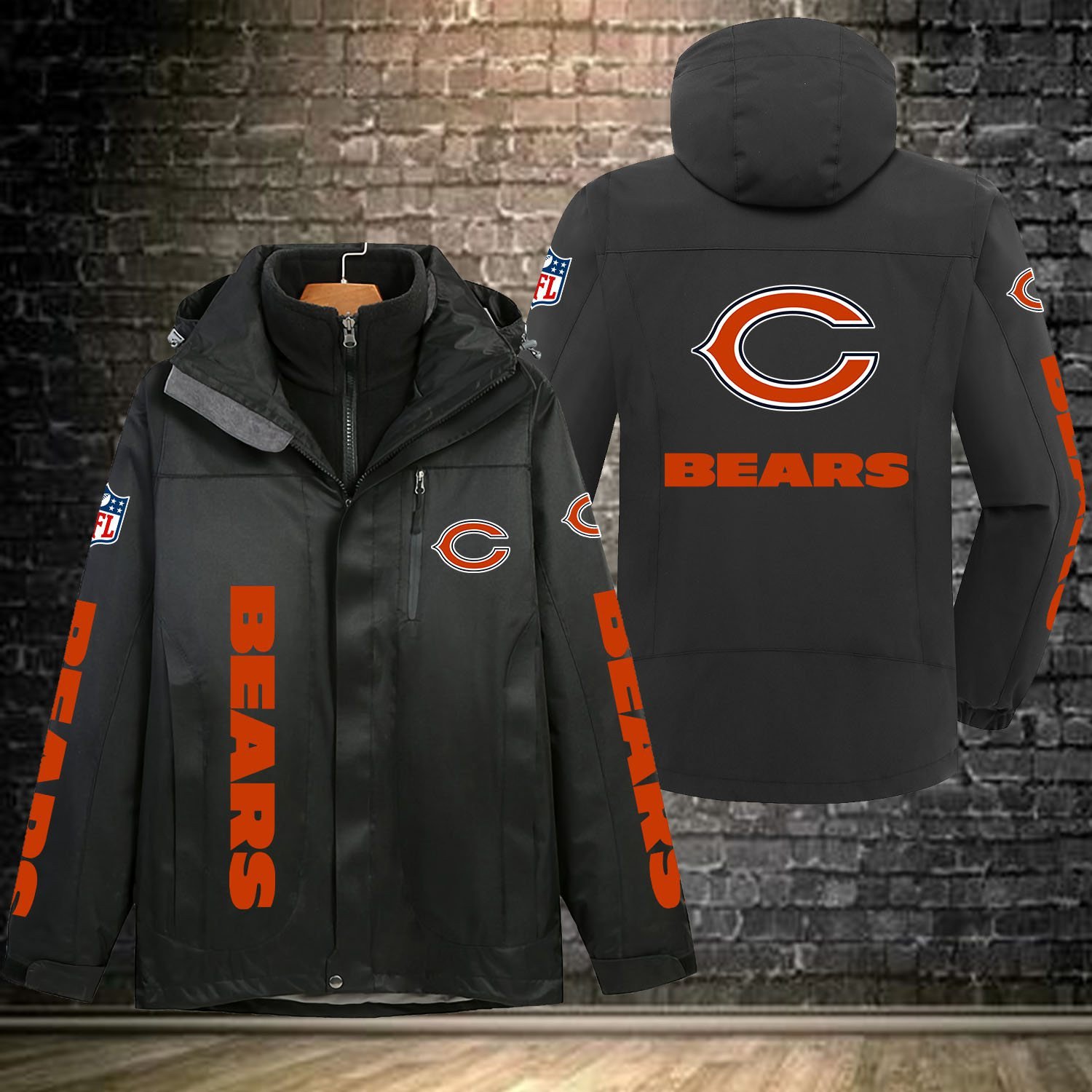 Chicago Bears NFL Personalized Windbreaker Jacket For Fan
