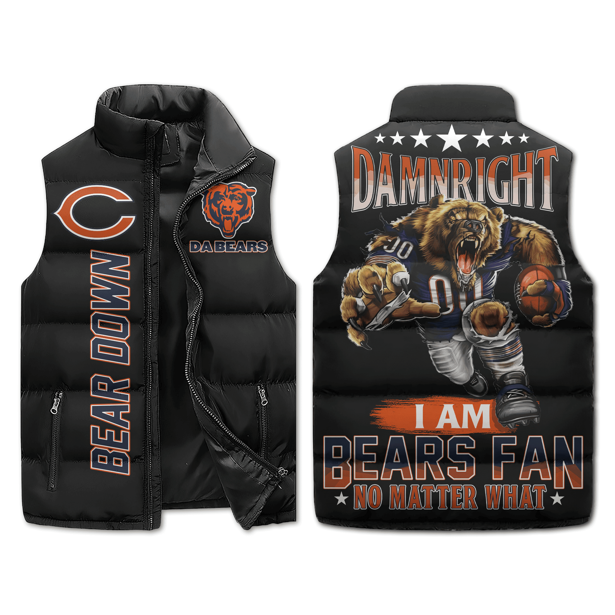 Chicago Bears NFL Sleeveless Puffer Jacket