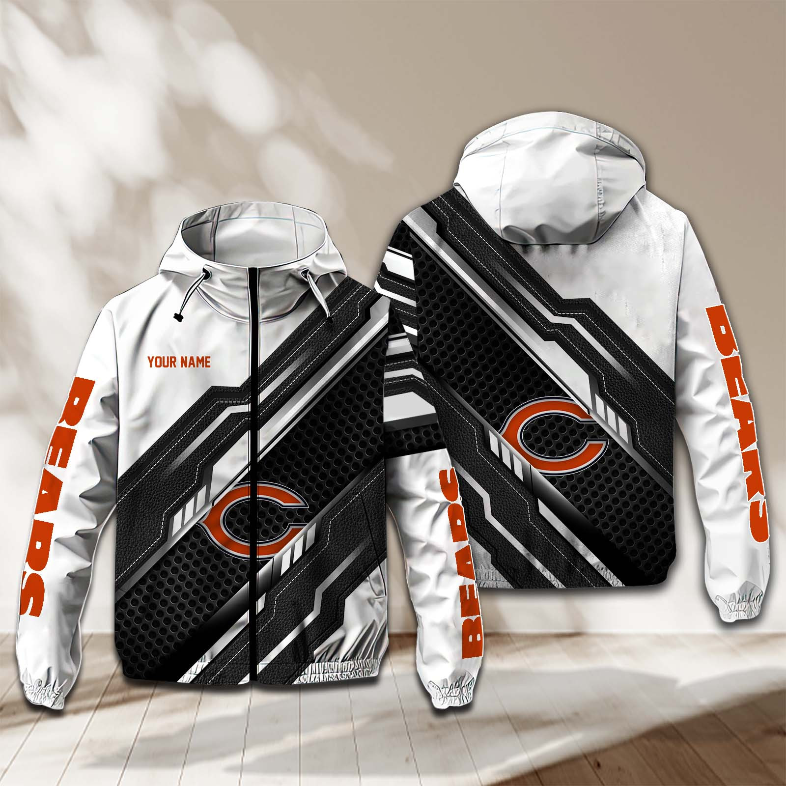 Chicago Bearsnfl Personalized Windbreaker Jacket For Fan