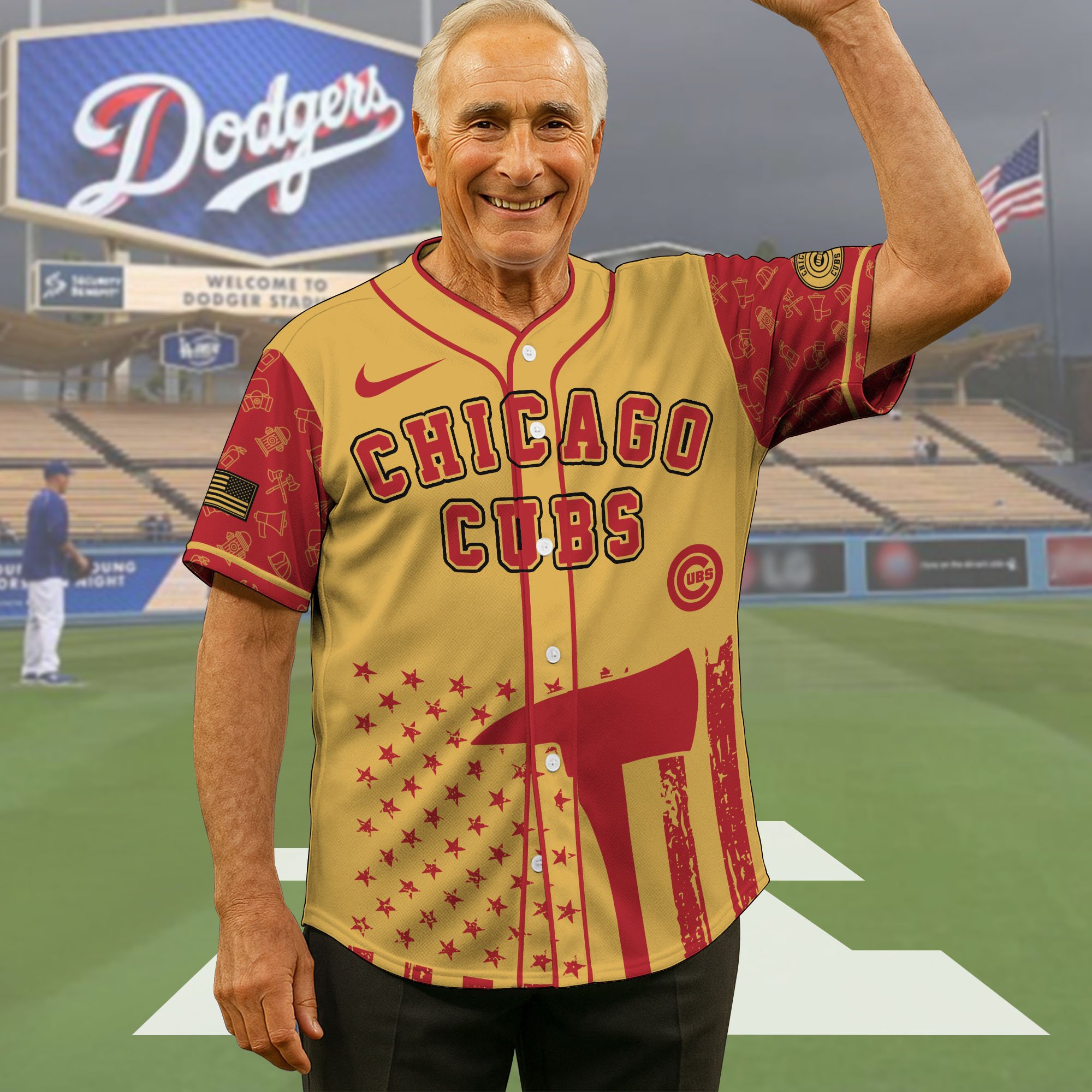 Chicago Cubs Baseball Shirt X Firefighter Appreciation Night Jersey Editions Limited 2025, Baseball Shirt For Sport Fan, Sport Gifts