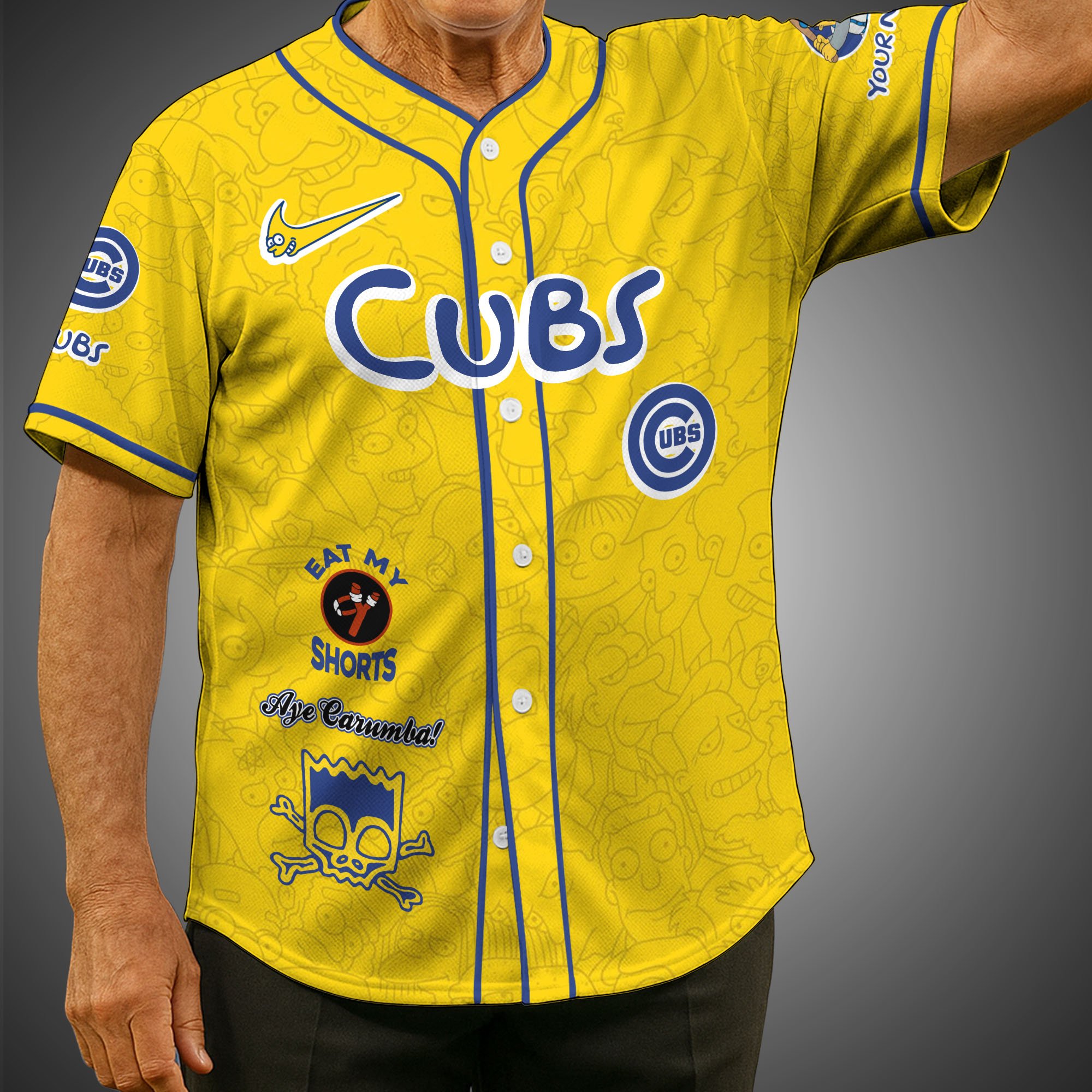 Chicago Cubs Baseball Shirt X The Simpsons Custom Name, Baseball Jersey Editions Limited 2025, Sport Gifts
