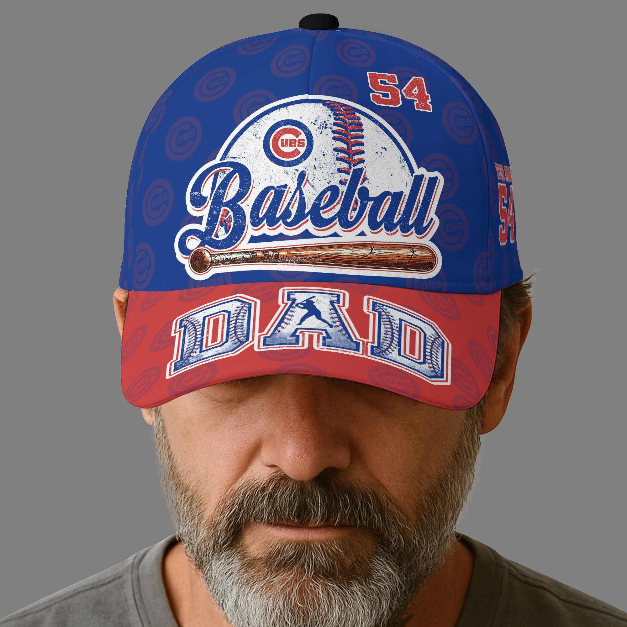Chicago Cubs Cap Custom Name And Number, Sport Cap For Fan, Fathers Day Gifts