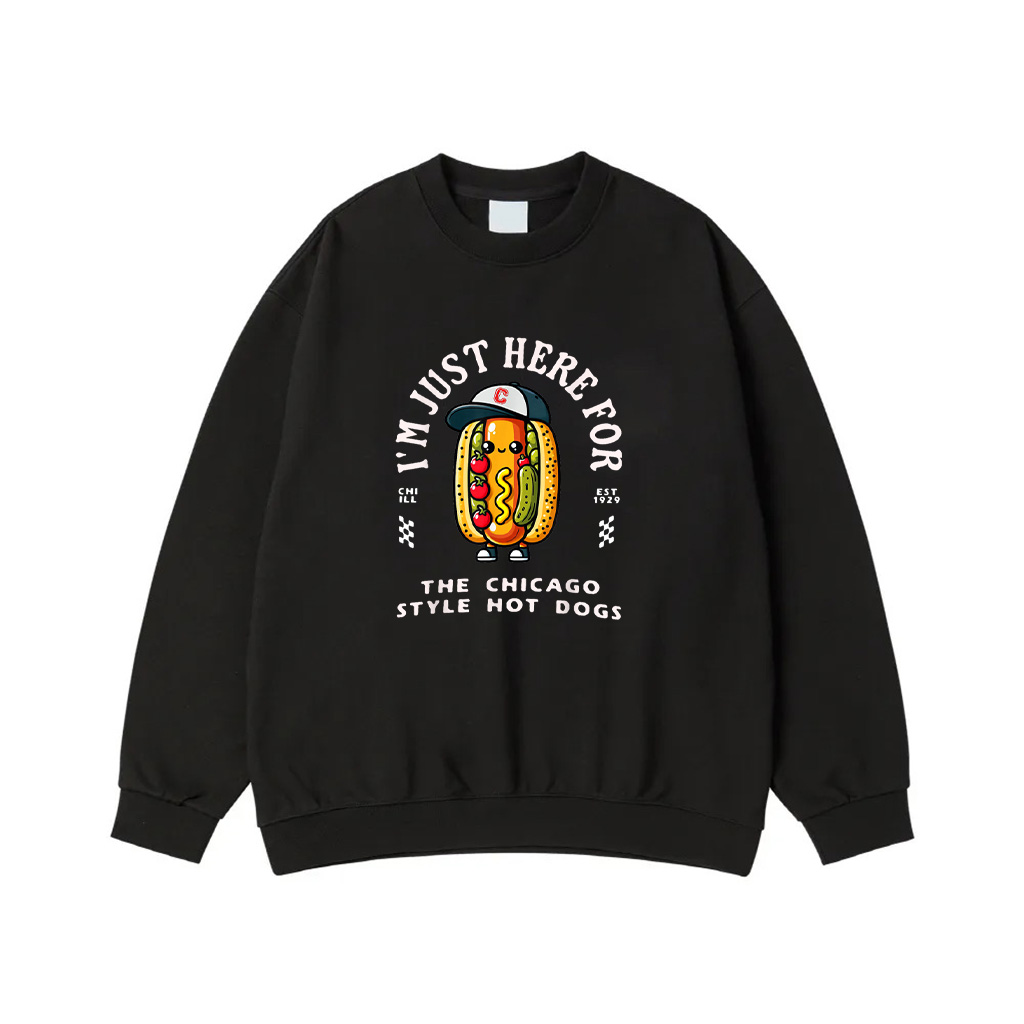 Chicago Style Hot Dog Lover Chicago Foodie Funny Hot Dog Sweatshirt