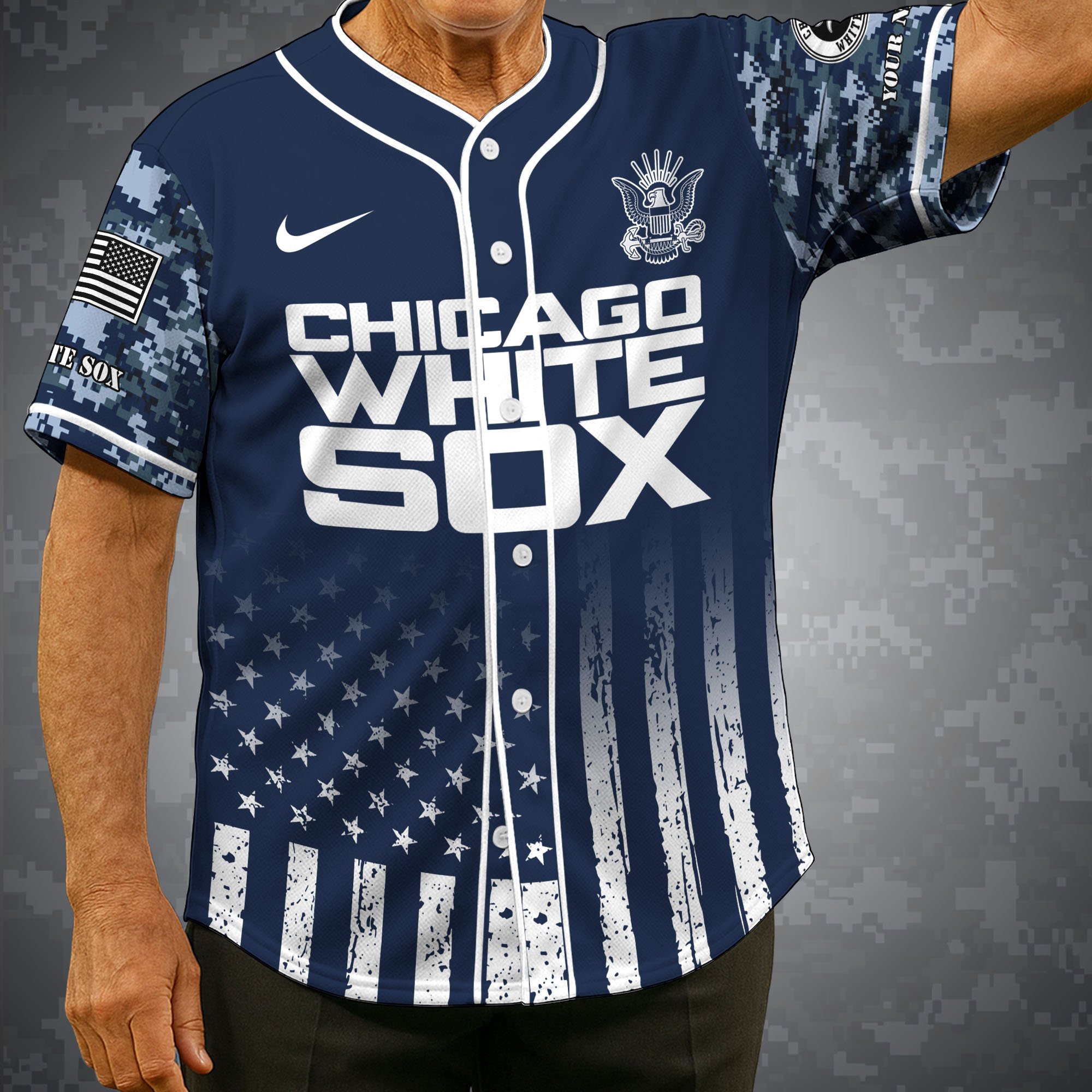 Chicago White Sox Baseball Shirt X US Navy Military Appreciation Night Jersey Editions Limited 2025 Custom Name, Sport Shirt For Fan