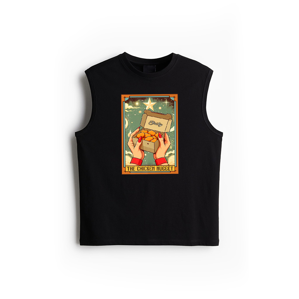 Chicken Nugget Lover Foodie The Chicken Nugget Tarot Card Premium Tank Top