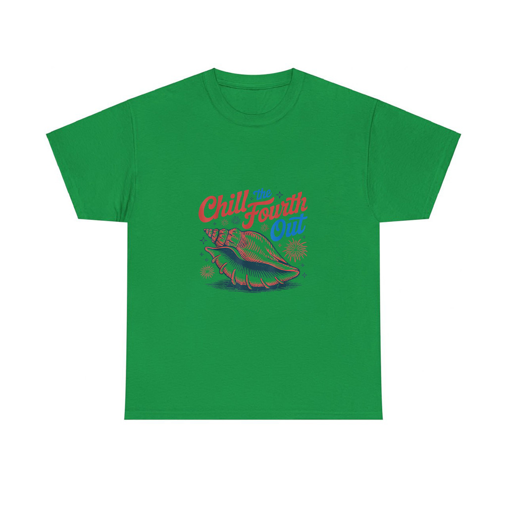 Chill The Fourth Out Funny Seashell T-Shirt