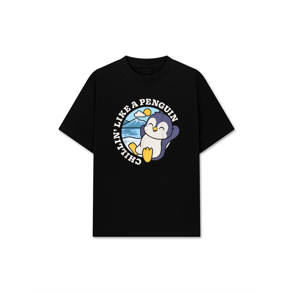 Chillin' Like A Penguin Funny Men Women Boys Girls Cute Bird T-Shirt