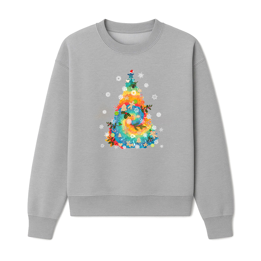 Christmas 60S Vintage Retro Rainbow Christmas Tree Sweatshirts 06-10-2025