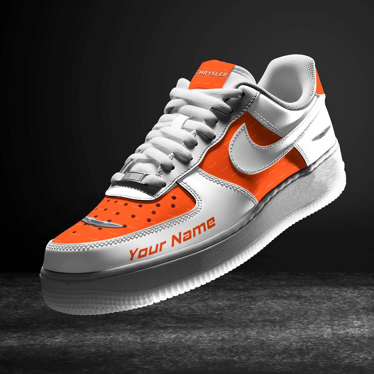 Chrysler Orange Air Force 1 Sneakers AF1 Limited Shoes For Cars Fan LAF2495