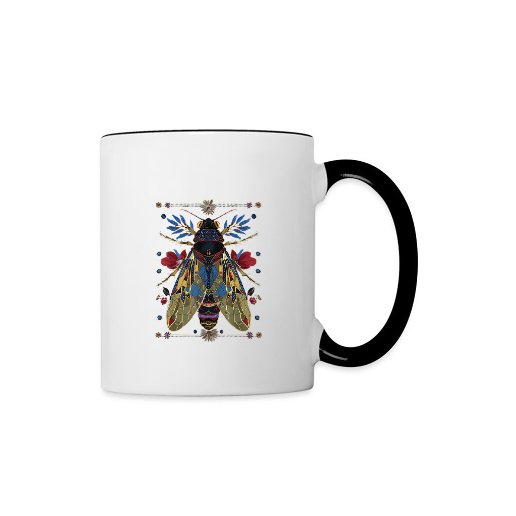 Cicada Flowers Insect Bug Vintage Tattoo Artist Entomology Mug