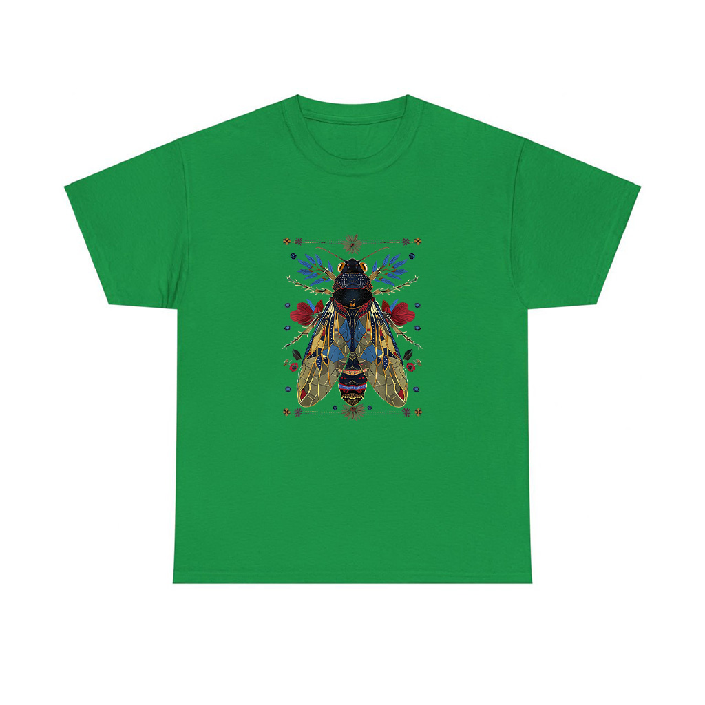 Cicada Flowers Insect Bug Vintage Tattoo Artist Entomology T-Shirt