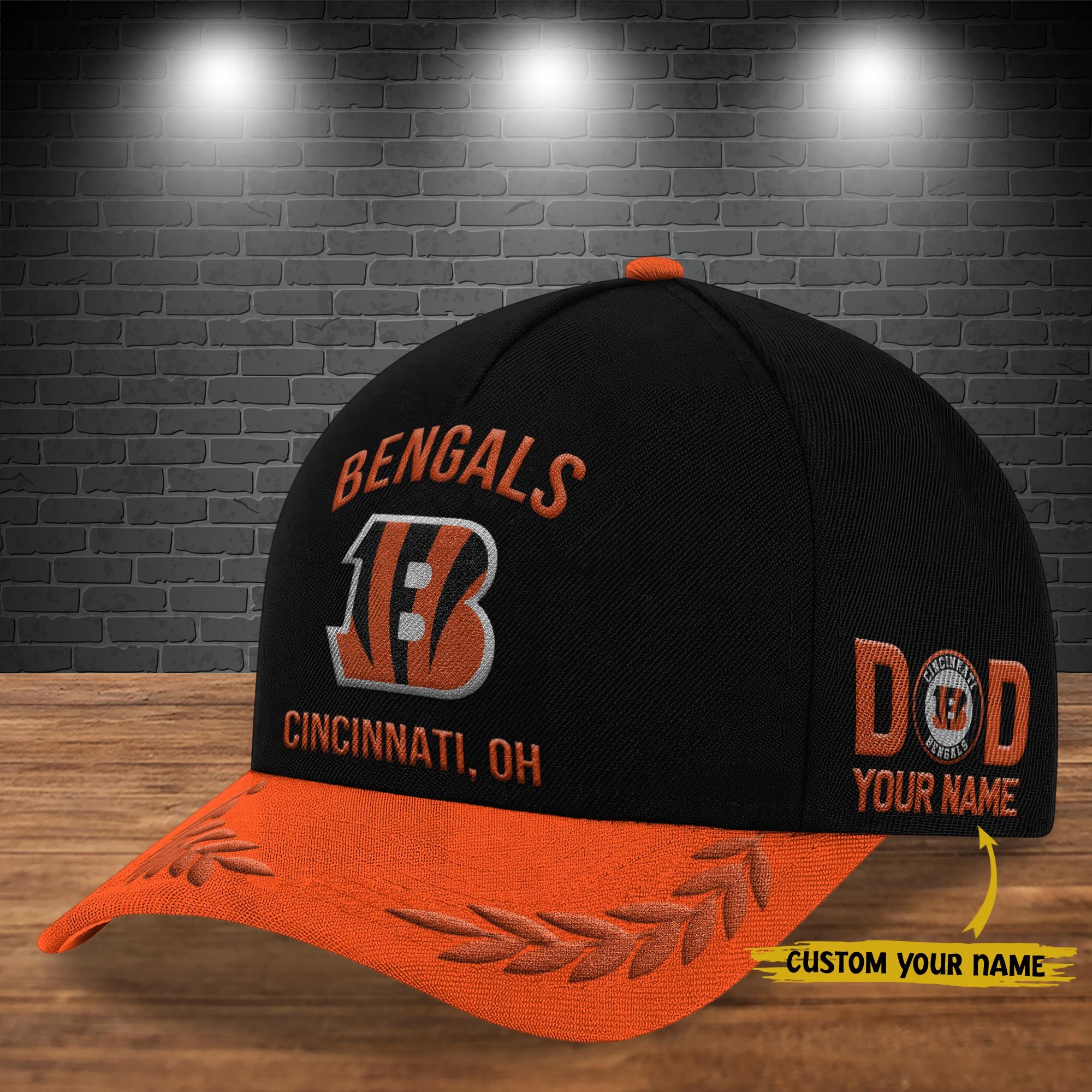 Cincinnati Bengals Cap New 2025 Version Custom Your Name, Sport Team Cap, Sport Gift For Fans, Fathers Day Gifts