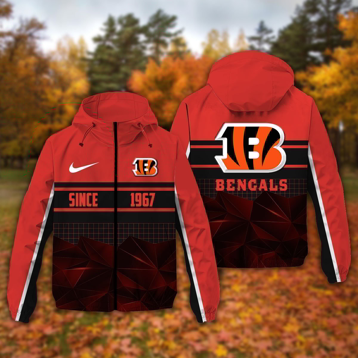 Cincinnati Bengals NFL Personalized Windbreaker Jacket For Fan