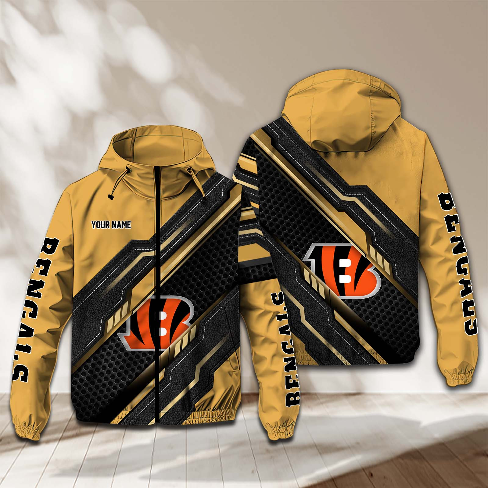 Cincinnati Bengals NFL Personalized Windbreaker Jacket For Fan