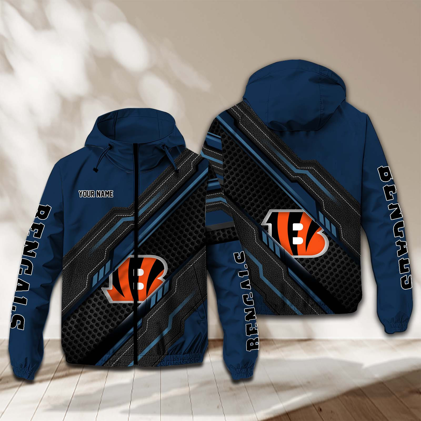Cincinnati Bengals NFL Personalized Windbreaker Jacket For Fan