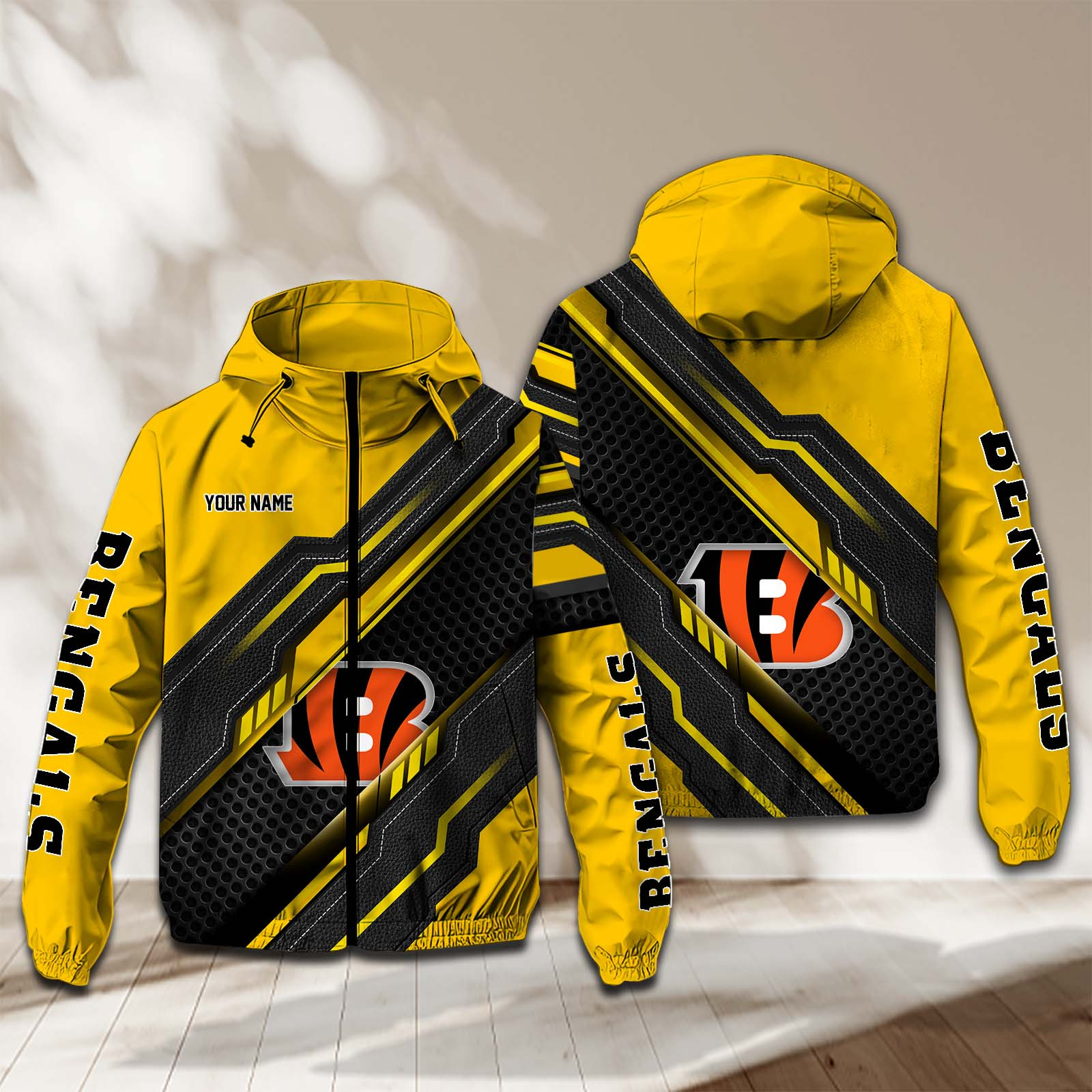 Cincinnati Bengals NFL Personalized Windbreaker Jacket For Fan