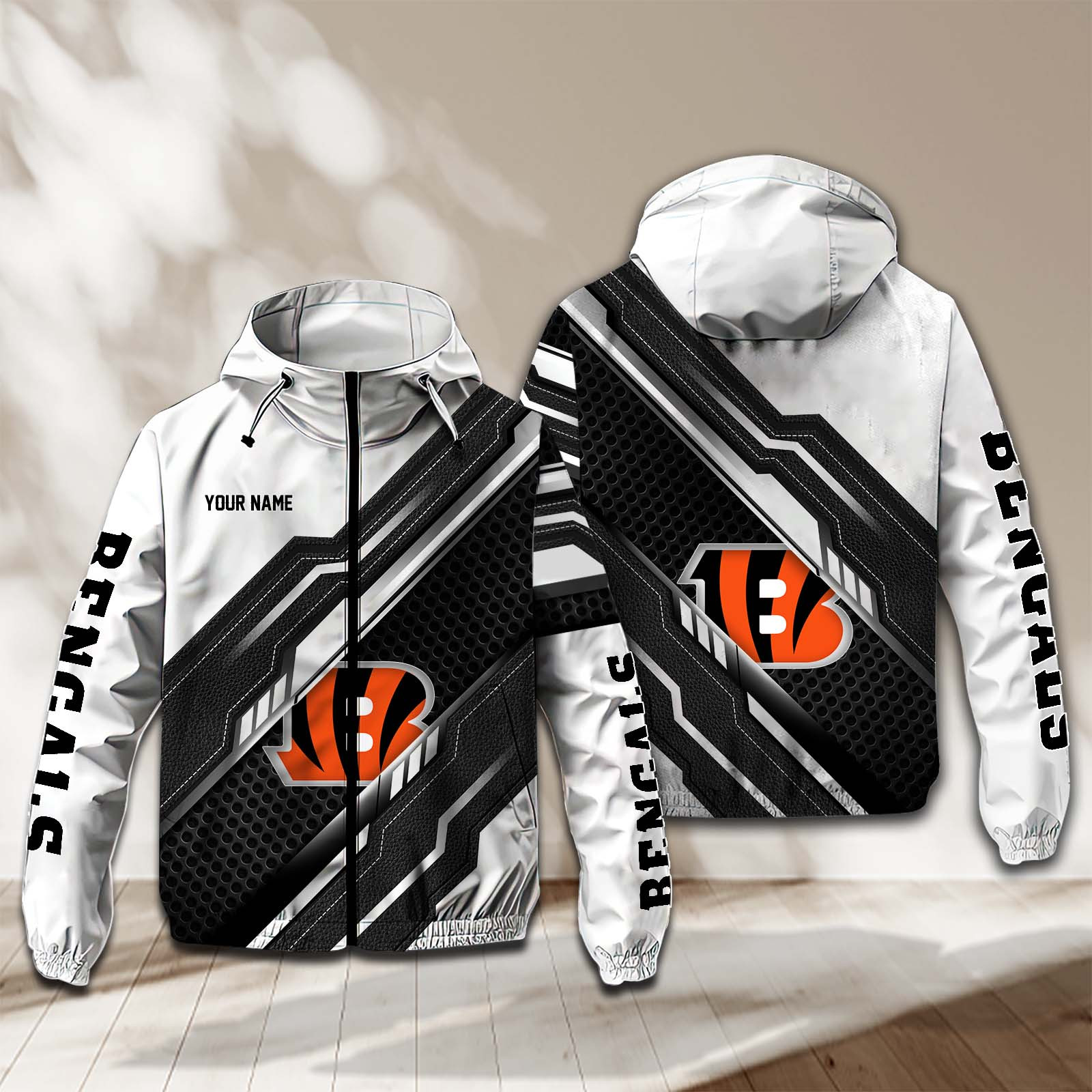 Cincinnati Bengals NFL Personalized Windbreaker Jacket For Fan