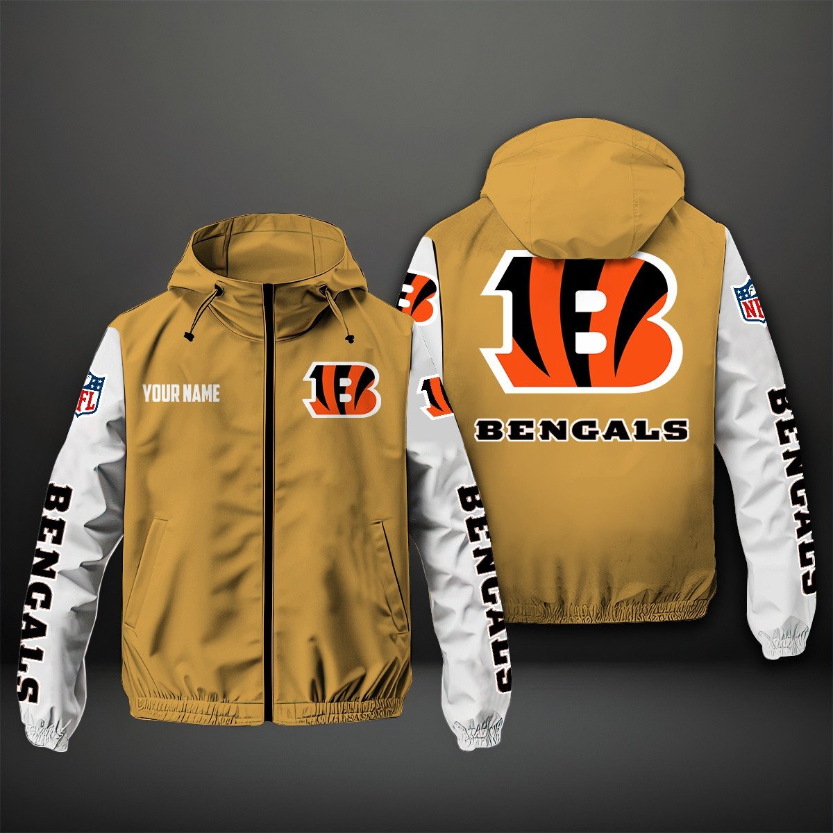 Cincinnati Bengals NFL Personalized Windbreaker Jacket For Fan
