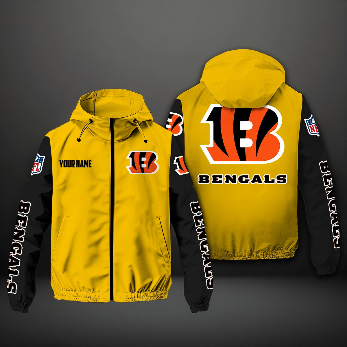 Cincinnati Bengals NFL Personalized Windbreaker Jacket For Fan
