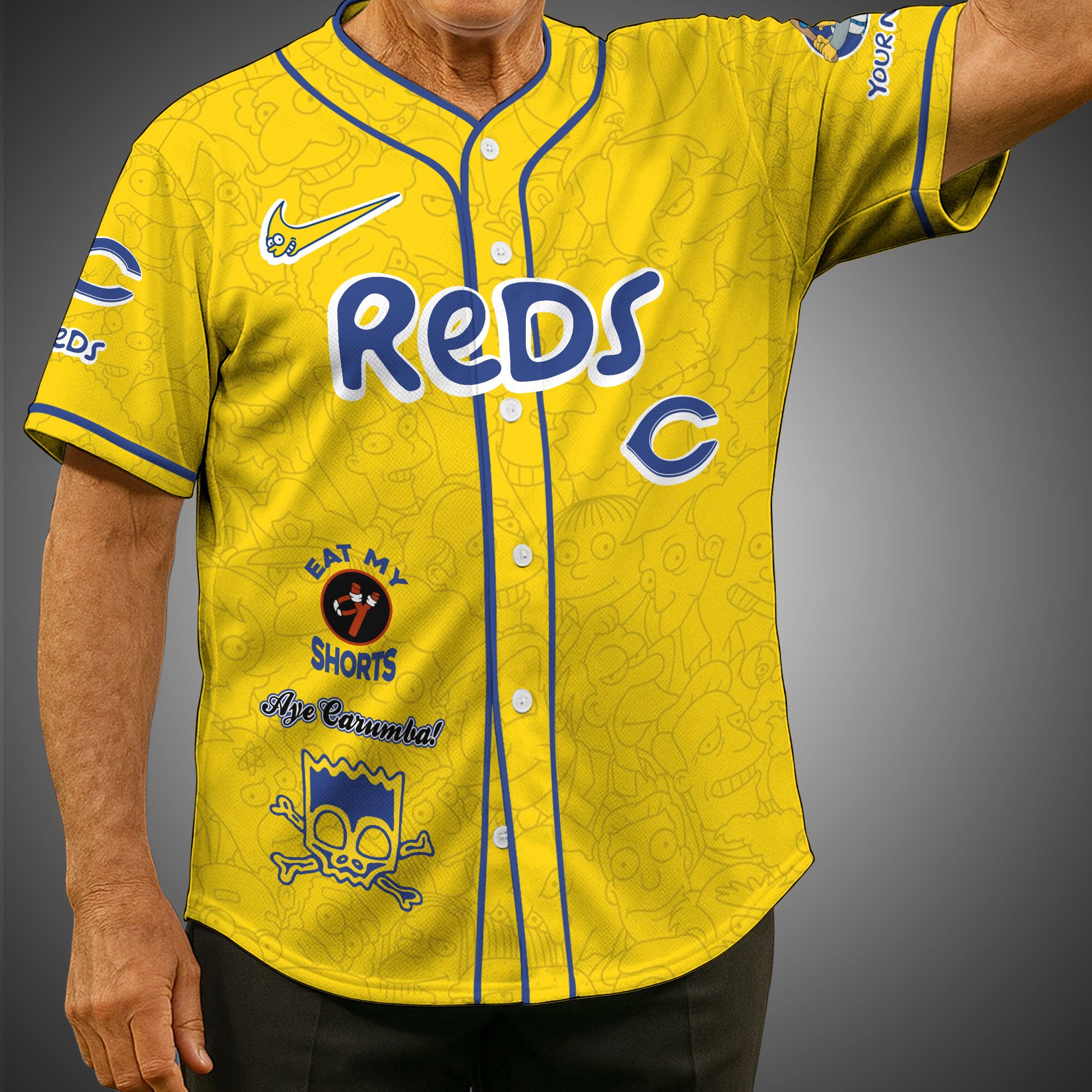 Cincinnati Reds Baseball Shirt X The Simpsons Custom Name, Baseball Jersey Editions Limited 2025, Sport Gifts