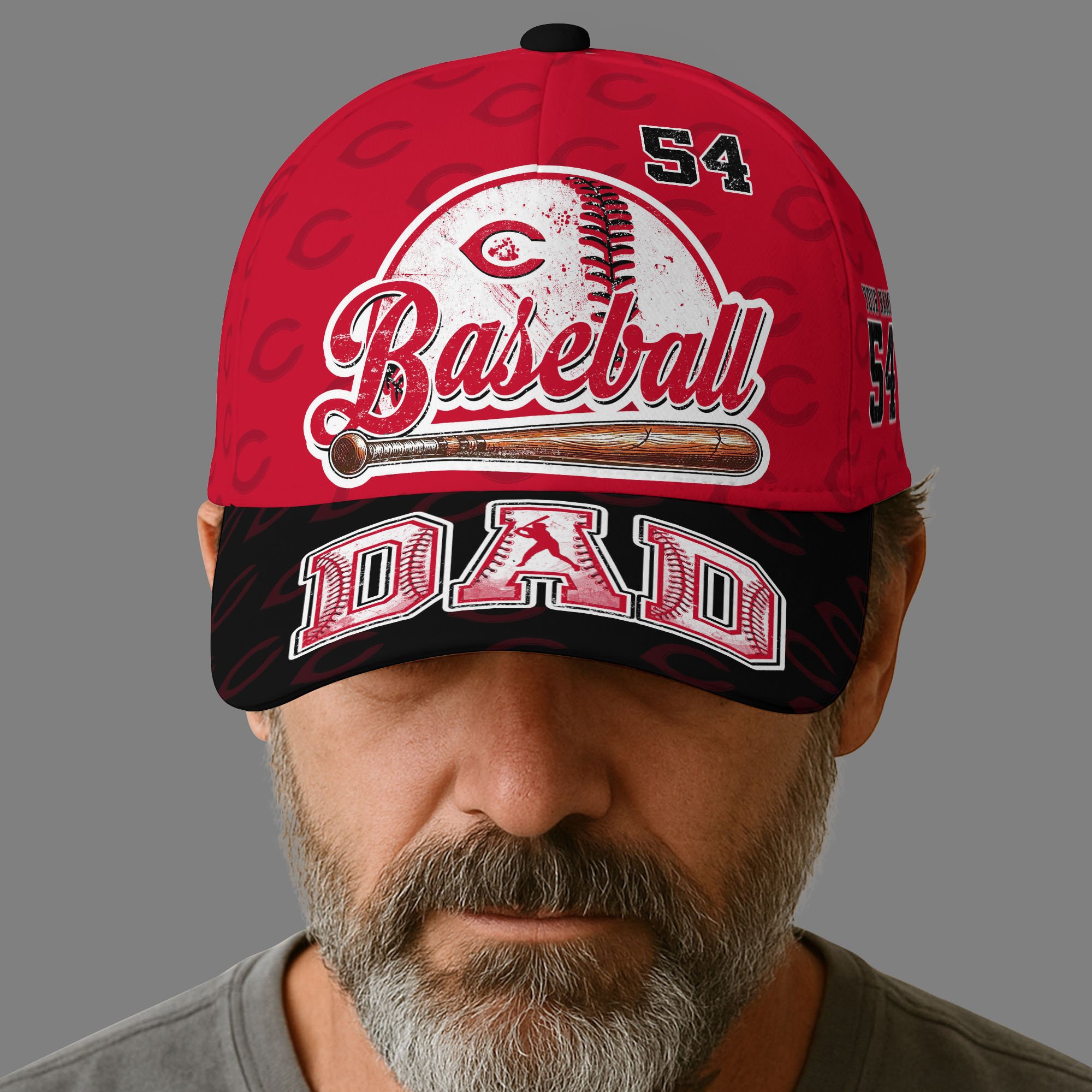 Cincinnati Reds Cap Custom Name And Number, Sport Cap For Fan, Fathers Day Gifts