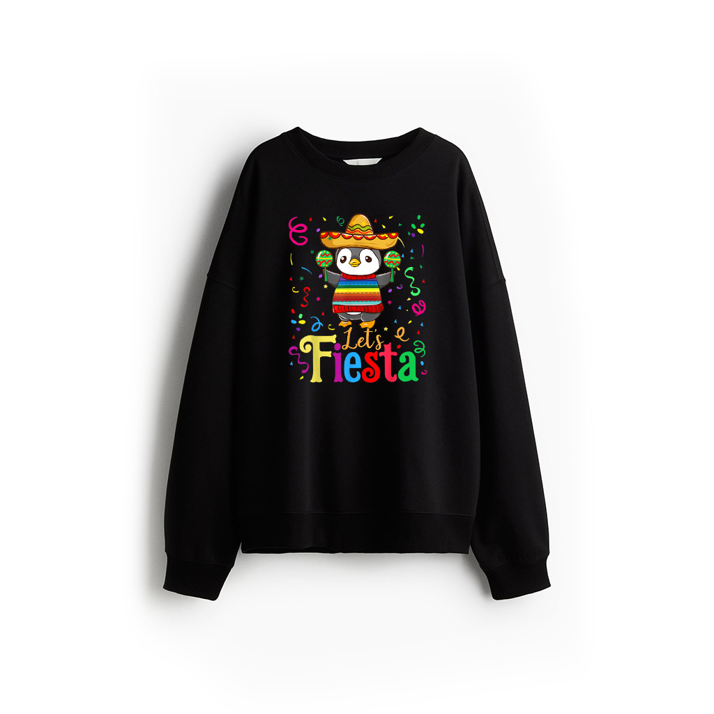 Cinco De Mayo 2020 Shirt Funny Mexican Penguin Let's Fiesta Sweatshirt