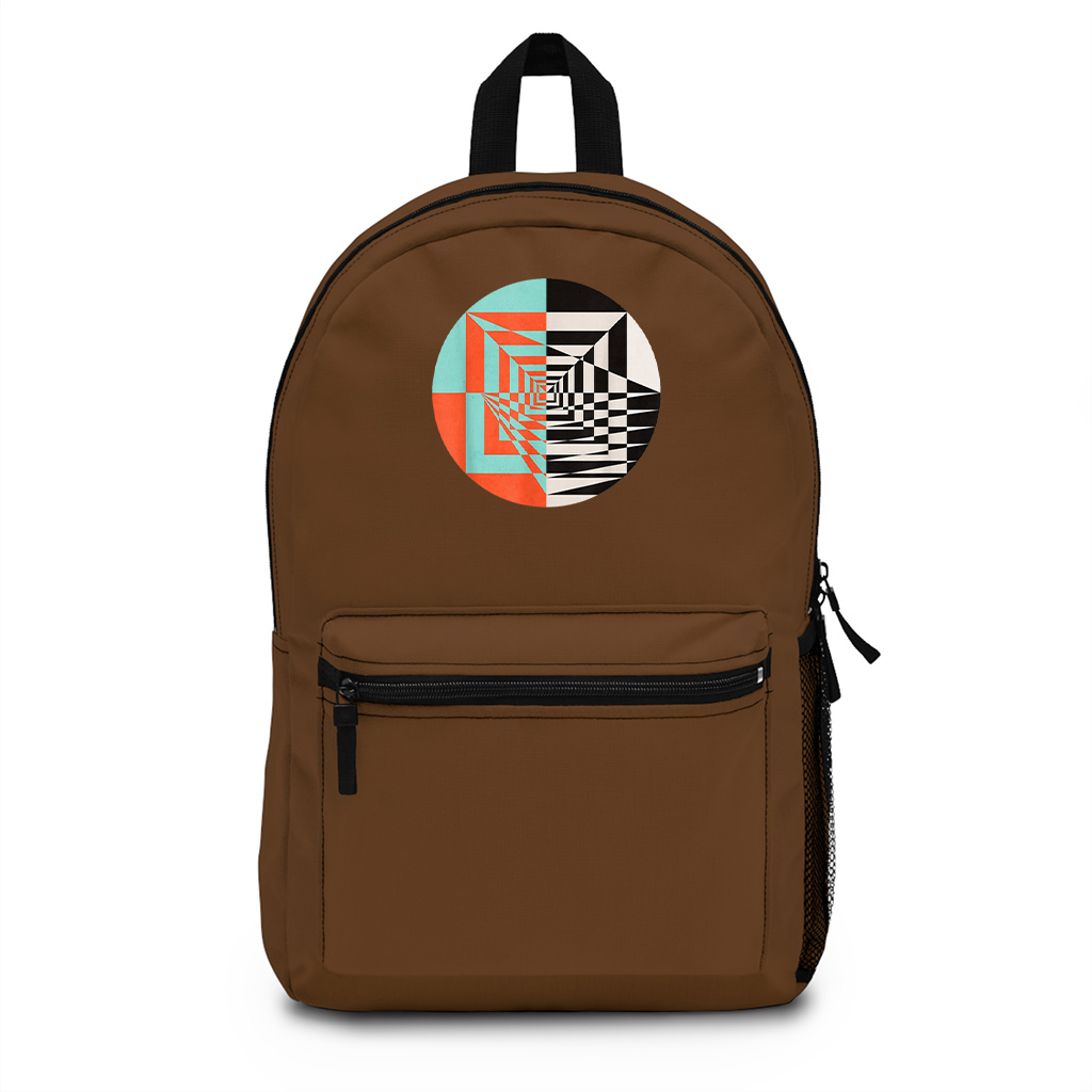 Circle Abstract Graphic Geometric Shapes Backpack - Image 4