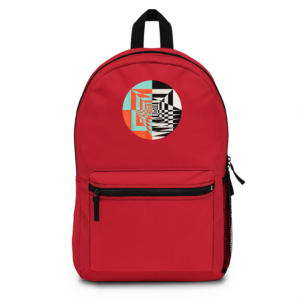 Circle Abstract Graphic Geometric Shapes Backpack - Image 7