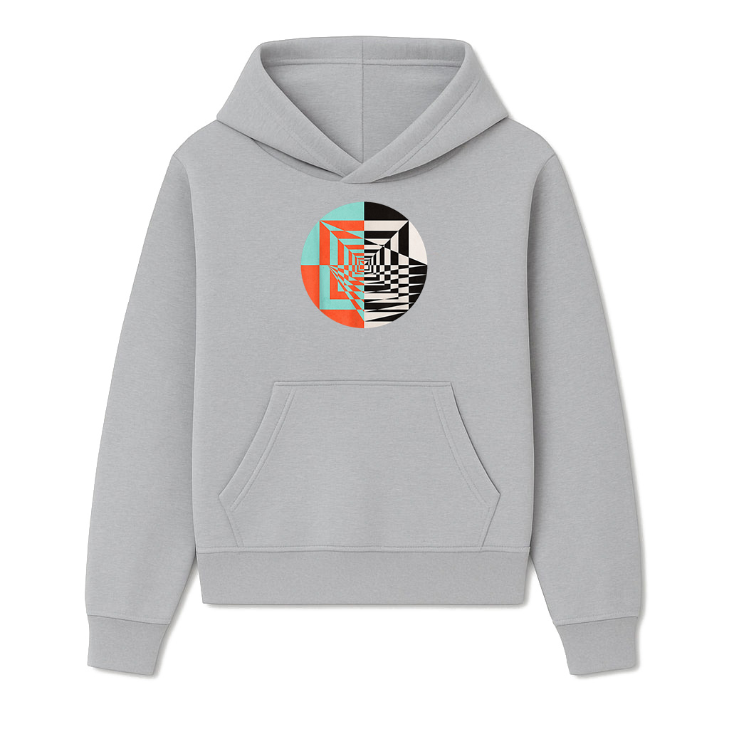 Circle Abstract Graphic Geometric Shapes Hoodie - Image 4